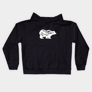 Leave Your Comfort Zone Bear Inspration Saying Kids Hoodie